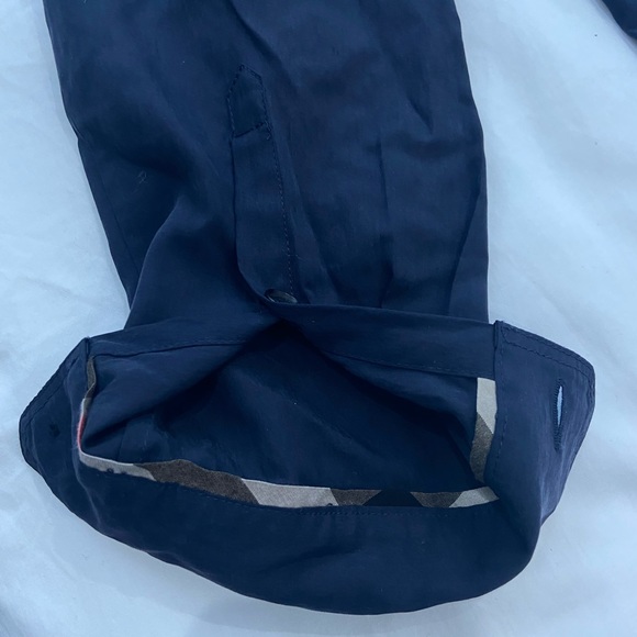 Burberry Silk Blend Jumpsuit (Navy) - Picture 5 of 5